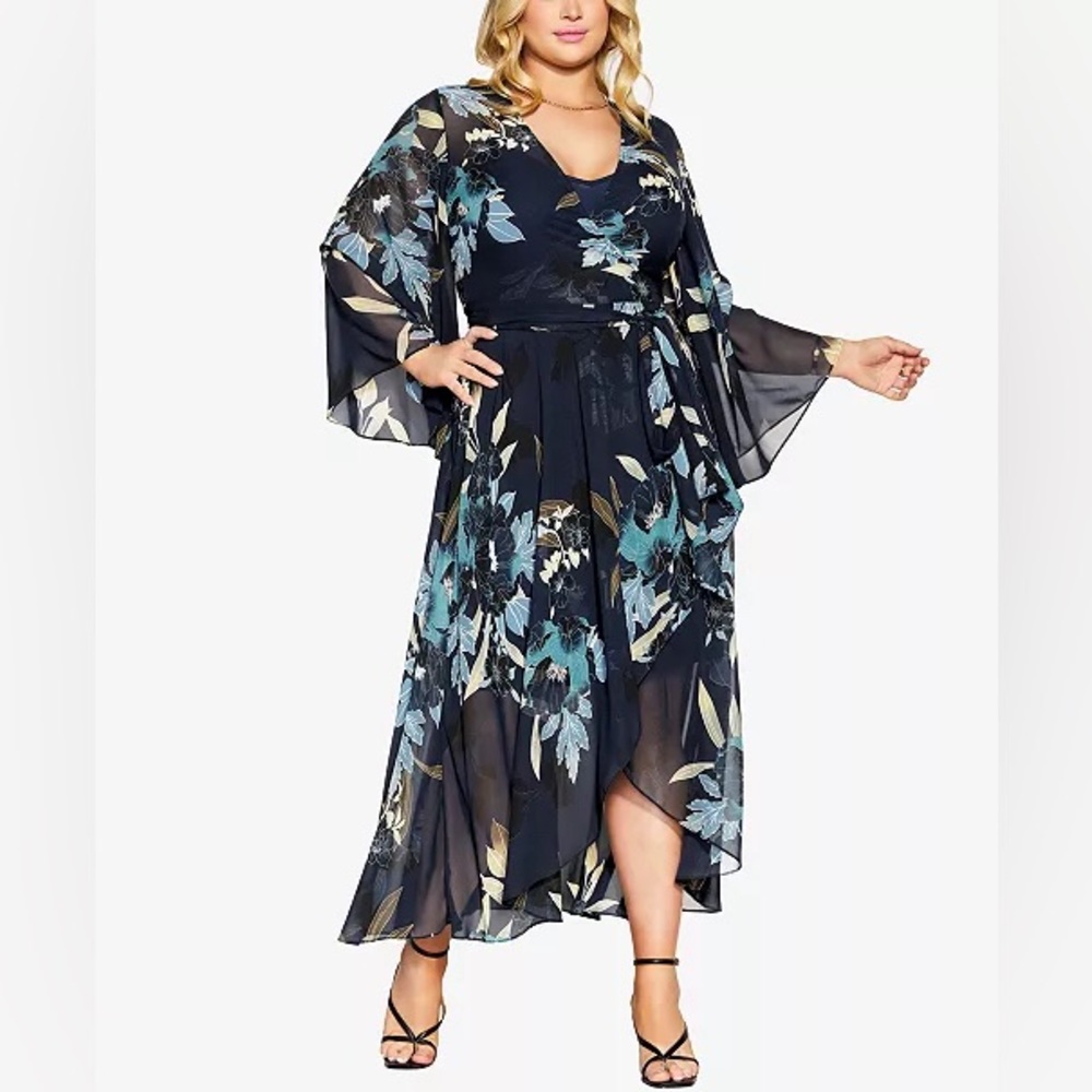 City chic maxi Elenor navy size 18W new in package